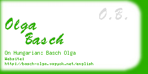 olga basch business card